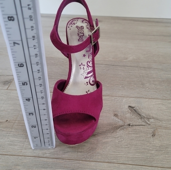 BRASH Suade Magenta Fusia Purple PinkPlatform Heels US8.5 - Picture 2 of 13